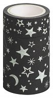 Ozdobná lepicí páska se světelným efektem - hvězdy