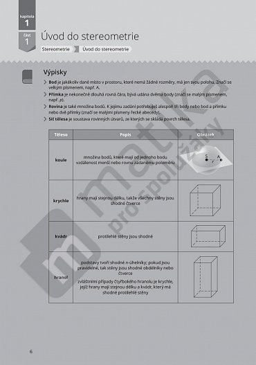 Náhled Matika pro spolužáky: Stereometrie - PS, 1.  vydání