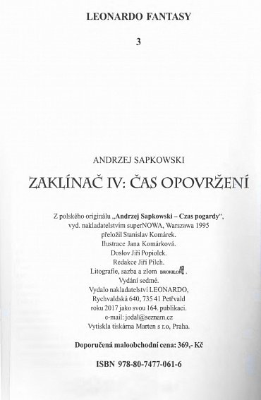 Náhled Zaklínač IV. - Čas opovržení, 7.  vydání