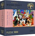 Trefl Wood Craft Origin Puzzle Psí přátelství 1000 dílků