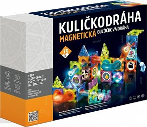 Kuličkodráha magnetická se světlem 75ks