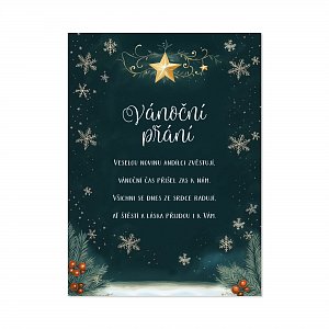 Pop up hrací a svítící vánoční přání - Dva andílci