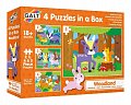 4 Puzzle v krabici - V lese