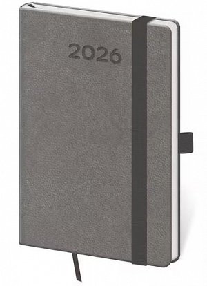 Diář 2026 týdenní kapesní Print Pop - šedá