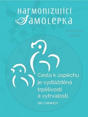 Harmonizující samolepka průhledná "Cesta k úspěchu je vydlážděná trpělivostí a vytrvalostí." průměr 8,5 cm
