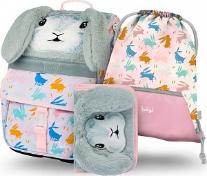 BAAGL 3 SET Zippy Bunny: aktovka, penál, sáček