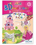 3D omalovánky Princezna a kočár