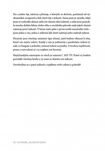 Náhled 101 pravidel, jak zastavit úzkost - Získejte znovu kontrolu nad životem, který chcete žít