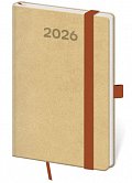 Diář 2026 týdenní kapesní Print Pop - cappuccino