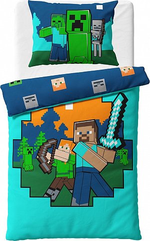 Dětské povlečení Minecraft Alex a Steve