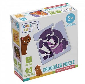 Kukikuk Grooosses Puzzle Tierkinder mit ihren Mamas