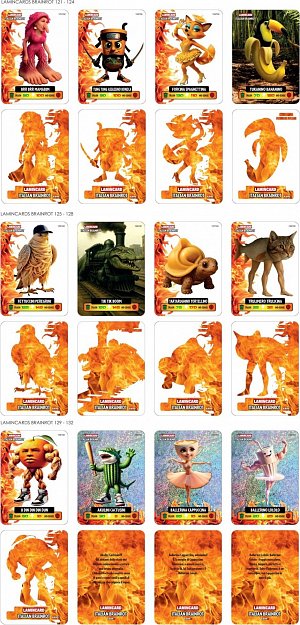 Laminované sběratelské kartičky BrainRot