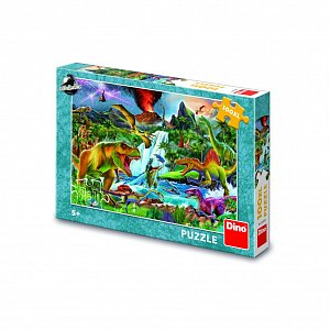 Puzzle Boj dinosaurů 100 XL dílků