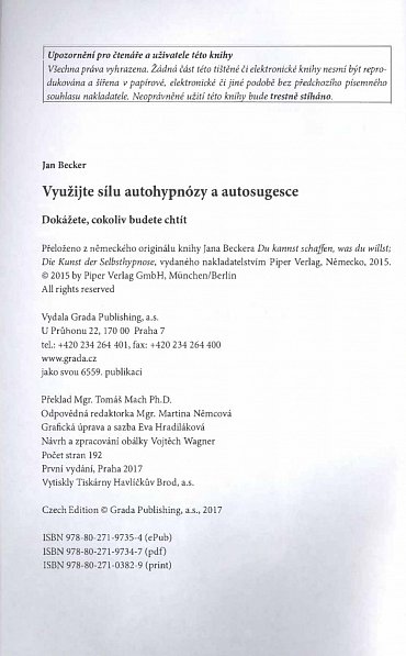 Náhled Využijte sílu autohypnózy a autosugesce - Dokážete, cokoliv budete chtít