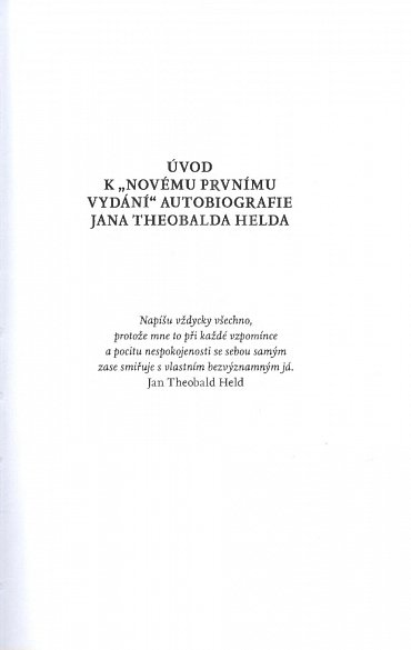 Náhled Jan Theobald Held - Fakta a poznámky k mému budoucímu nekrologu I.