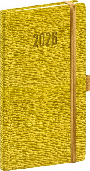 Diář 2026: Rivoli - žlutozelený, kapesní, 9 x 15,5 cm
