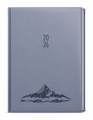 Týdenní diář 2026 Oskar Vivella s ražbou A5 holubí šeď Hory