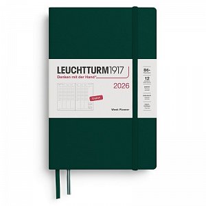Week Planner 2026 Paperback (B6+) Forest Green