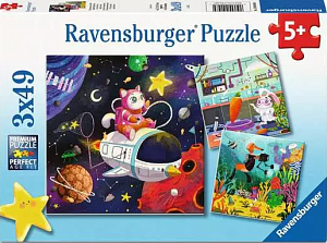 Puzzle Profese z říše fantazie 3x49 dílků