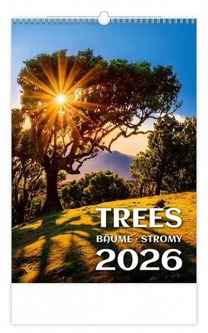Kalendář nástěnný 2026 - Trees/Bäume/Stromy