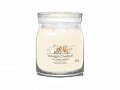 YANKEE CANDLE Soft Wool & Amber svíčka 368g / 2 knoty (Signature střední)