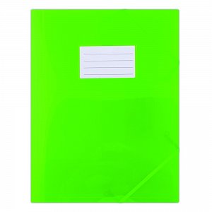 DONAU spisové desky s gumičkou a štítkem, A4, PP, zelené