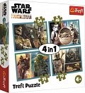 Trefl Puzzle Star Wars - Mandalorian a jeho svět 4v1 (35,48,54,70 dílků)