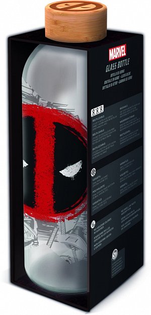 Láhev na pití skleněná - Deadpool 1030 ml