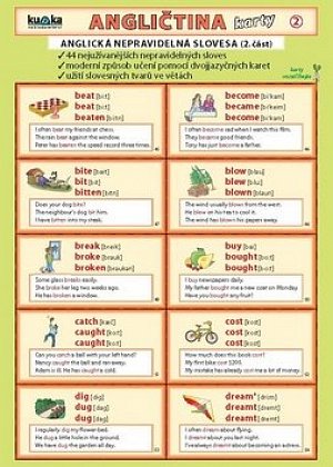 Angličtina karty 2 - nepravidelná slovesa