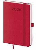 Diář 2026 týdenní kapesní Print Pop - malinová
