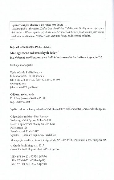Náhled Management zákaznických řešení - Jak efektivně tvořit a spravovat individualizovaná řešení zákaznických potřeb