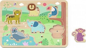 Dřevěná vkládačka zvířátka