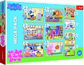 Puzzle 10v1 Prasátko Peppa/ Peppa Pig v krabici 40x27x6cm