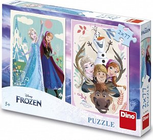 Puzzle Frozen - Anna a Elsa 2x77 dílků