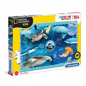 Clementoni Puzzle National Geographic Průzkum oceánu / 104 dílků