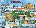 Puzzle MAXI - Praha  nejzajímavěší atrakce/66 dílků