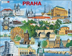 Puzzle MAXI - Praha  nejzajímavěší atrakce/66 dílků