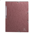 Exacompta spisové desky s gumičkou a štítkem Skandi, A4 maxi, prešpán, starorůžové
