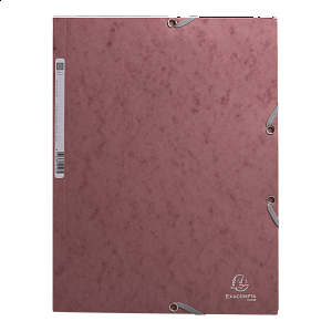Exacompta spisové desky s gumičkou a štítkem Skandi, A4 maxi, prešpán, starorůžové