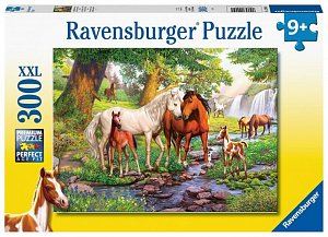 Puzzle Koně u řeky/300 dílků
