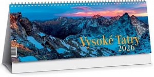 Vysoké Tatry 2026 - stolový kalendár