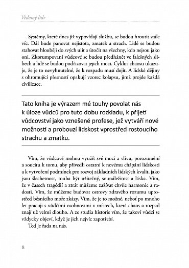 Náhled Vědomý lídr - Jak být v dnešním světě vůdčí osobností, která přispívá k obnově zdravého rozumu
