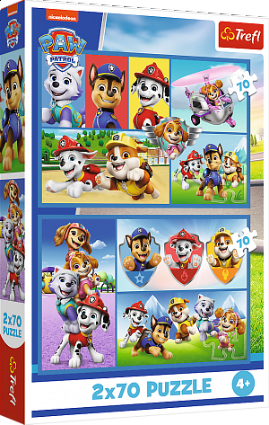 Puzzle Pravidla Tlapková patrola 2v1 2x70 dílků