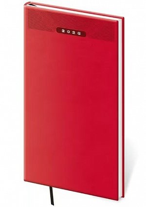 Diář 2026 týdenní kapesní Print Classic - červená