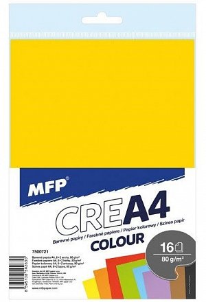 Barevné papíry A4 - 16 listů/8 barev