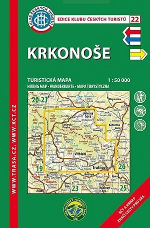 KČT 22 Krkonoše 1:50T Turistická mapa, 11.  vydání