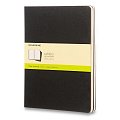 Sešity Moleskine Cahier, XL, čisté, 3 ks - černý