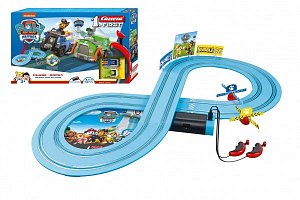 Autodráha Carrera First Paw Patrol/Tlapková Patrola 2,4m plast +2 auta na bat. v krabici 50x30x7cm