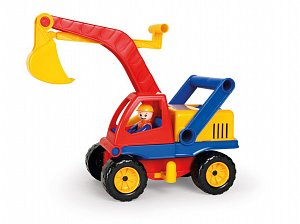 Auto bagr s figurkou aktivní plast 35cm 24m+