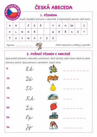 Náhled Český jazyk PE-XE-SO 1. Česká abeceda / Krabicová hra